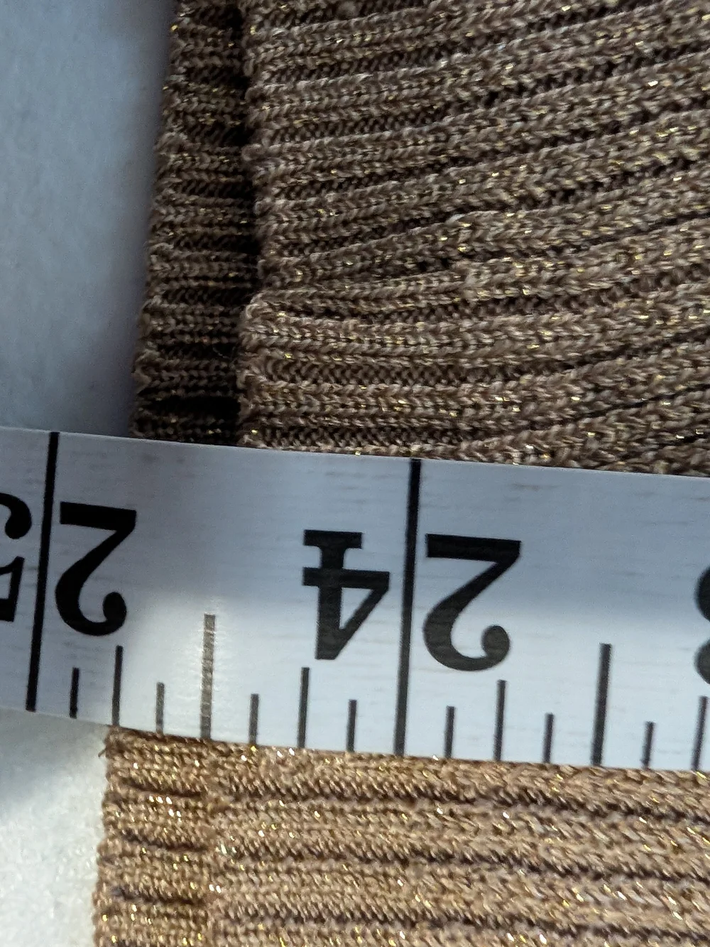 Joseph A Gold Shimmer Ribbed Button-Up Cardigan